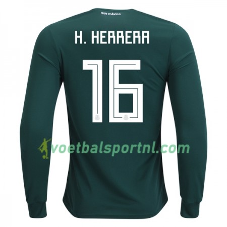 Mexico H.Herrera 16 Thuis Shirt WK voetbal 2018 L/S